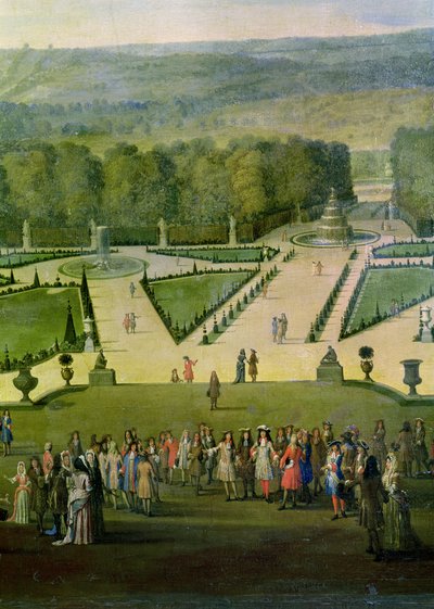 Passeggiata di Luigi XIV presso il Parterre du Nord (dettaglio) da Etienne Allegrain